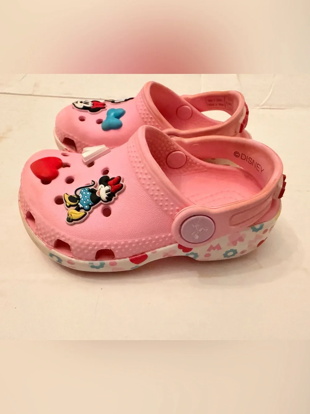 Disney Minnie Mouse Crocs Clogs | Toddler Girls Size C6 | Pink